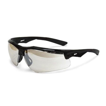 Radians Thraxus, Safety Glasses, Anti-Scratch, Indoor/Outdoor Lens, Black Frame, Half-Frame TXC1-90ID